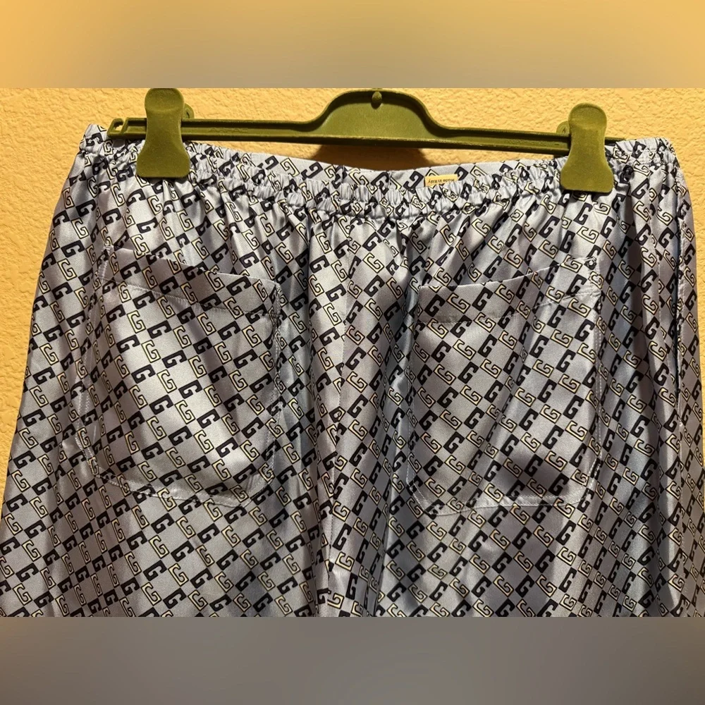 New Gucci G Logo Silk Shorts Blue Size 52 / Fits Like a US L 34 - 38 Waist - Picture 8 of 10